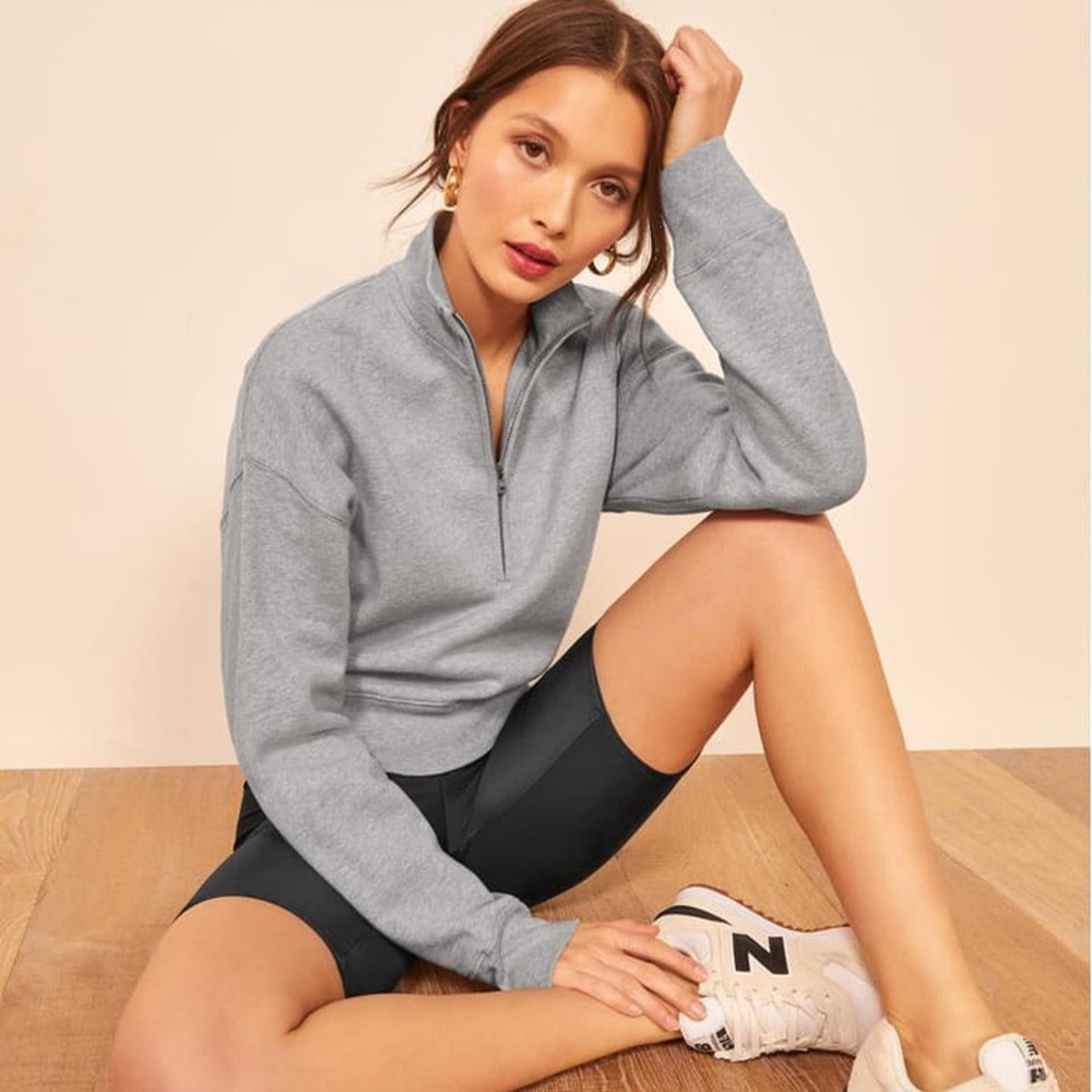 Reformation Marla Zip Sweatshirt Size XS